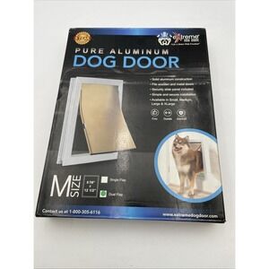 Extreme Pure Dual Flap Aluminum Dog‎ Door Size Medium 8.7/8" X 12.5" NEW.